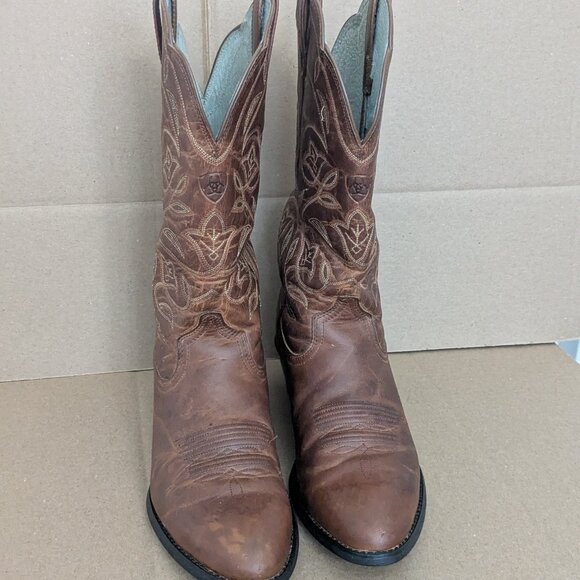 Ariat 10001015 (15702) Heritage R Toe Western Women's  Cowboy Boots Size 9B . - Picture 4 of 14